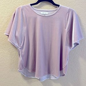 Madewell Velvet-like Mauve Top - XS